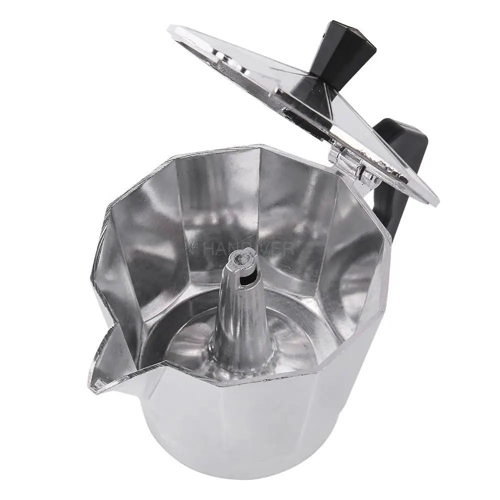 KNCOKAR 1/2/3/6/9/12/14cup Stovetop Moka Coffee Maker Italian Top Moka Espresso Cafetera Expresso Percolator Cafe Coffee Pot