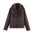 2026 Winter Women's Street Fashion Faux Fur Jackets For Women Long Sleeves Double-Sided Thick Warm New Casual Coats