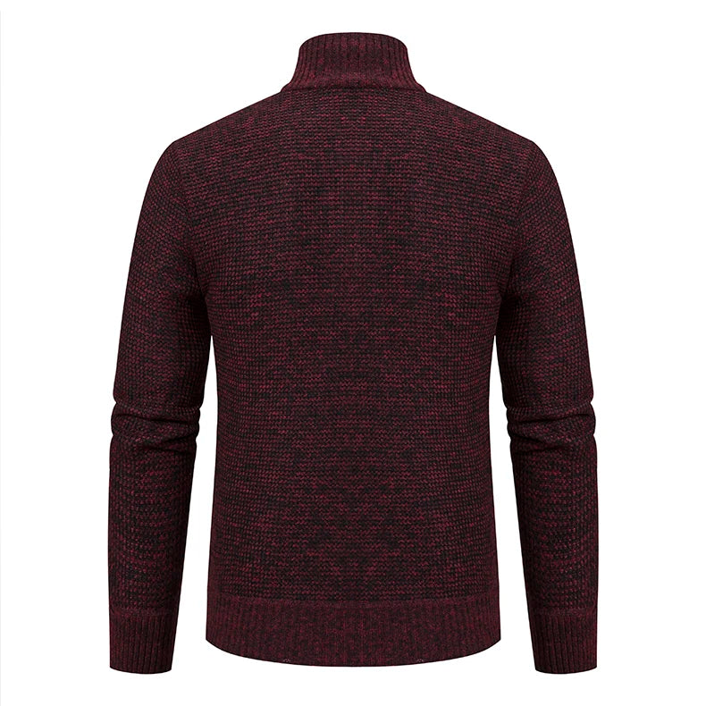 Autumn Winter Sweater Men's Loose Cardigan 2023 New Cold Cold High Neck Jumpers Patchworked Windbreaker Causal Jackets