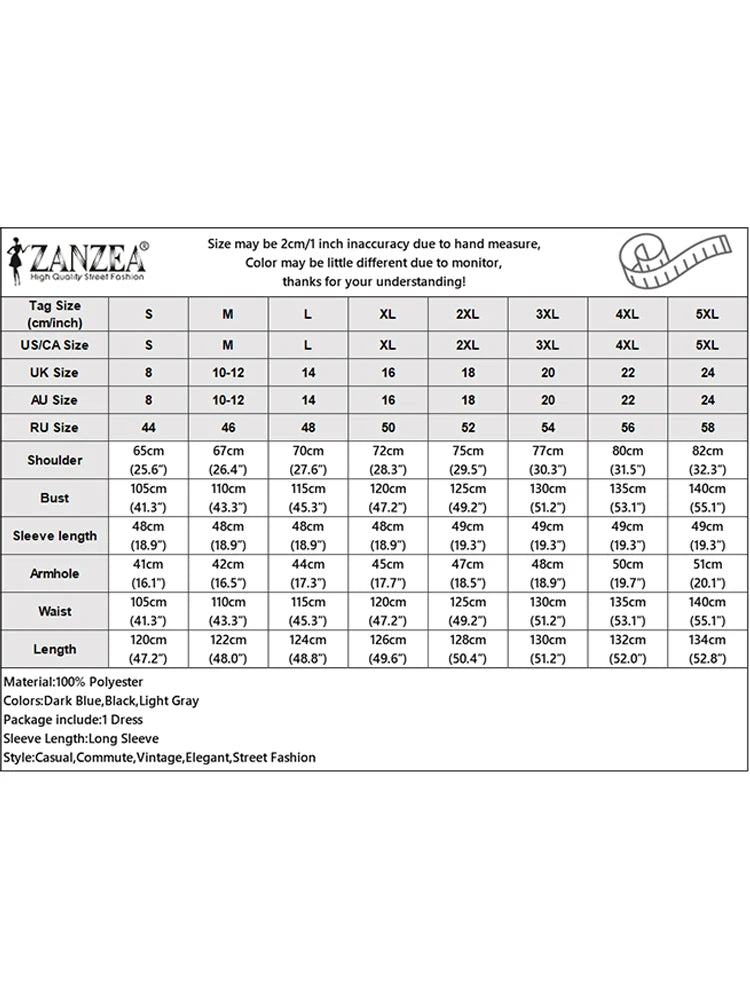 ZANZEA Fashion Sweatshirt Dress Women Casual Turtleneck Long Sleeve Solid A-Line Midi Dresses for Woman FW 2025 Cozy Warm Robes