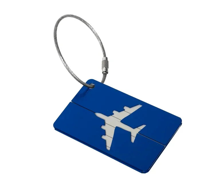 1PC Aluminium Alloy Luggage Tags Fashion Metal Women Men Travel Luggage Suitcase Address Name Label Holder Travel Accessories
