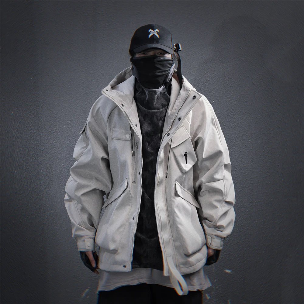 11 BYBB'S DARK 2025 Tactical Jackets Hooded Windbreaker Mens Cargo Function Jacket Fashion Coats Outwear Techwear Streetwear  ﻿