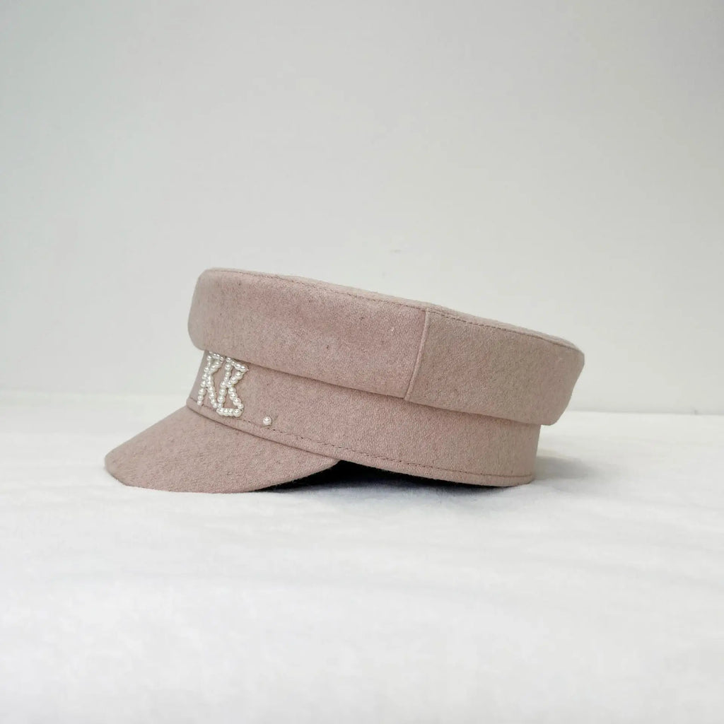 Winter Ladies Luxury Design Brand Octagonal Cap Letter Military Cap Pink Khaki Newsboy Hat Fall Baker Boy Cap Designer Cap