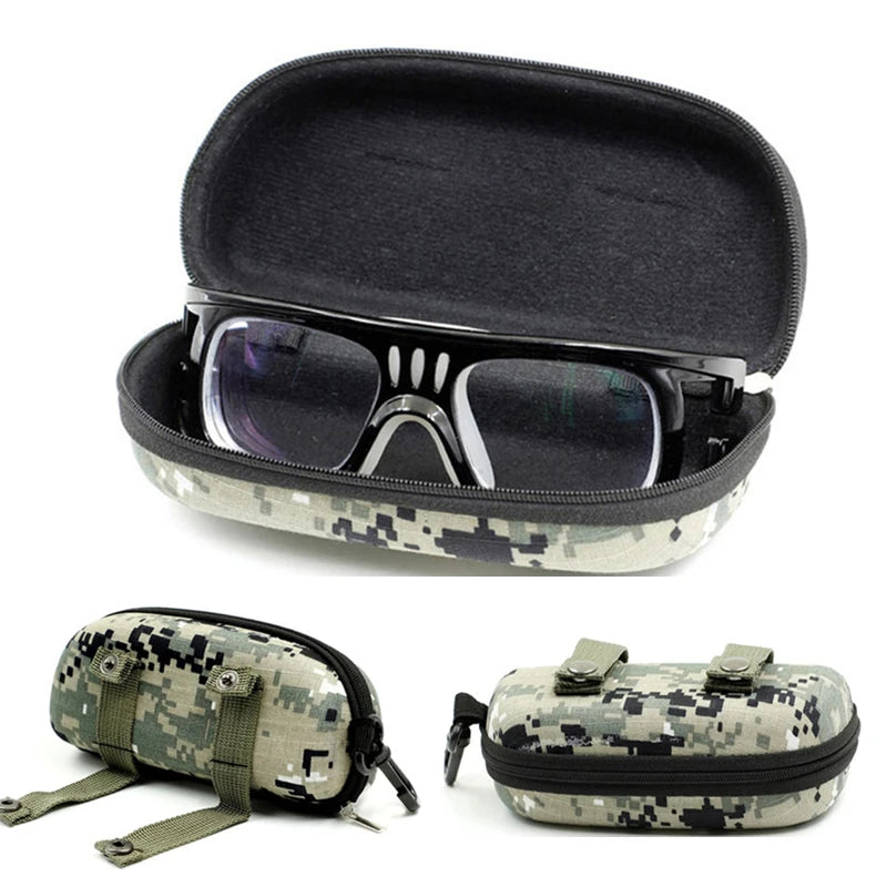 Tactical Glasses Case Portable Eyeglasses Cases Camouflage Glasses Box Fashion Glasses Holder Eyeglasses Accessory With Zipper