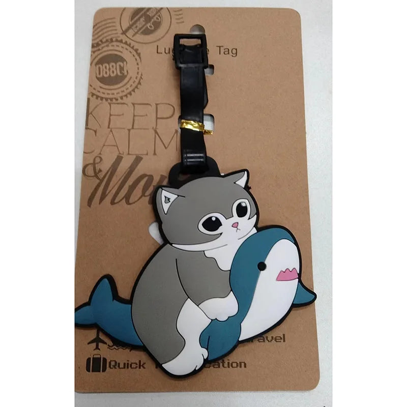 Macaron Colored Cat Paw Luggage Tag Check-in Anti Loss Ornament, Containing Various Types of Luggage Tags
