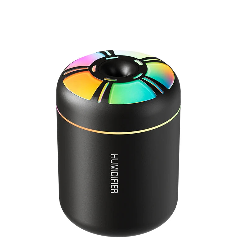 Mini USB Air Humidifier & Aroma Oil Options with LED Light