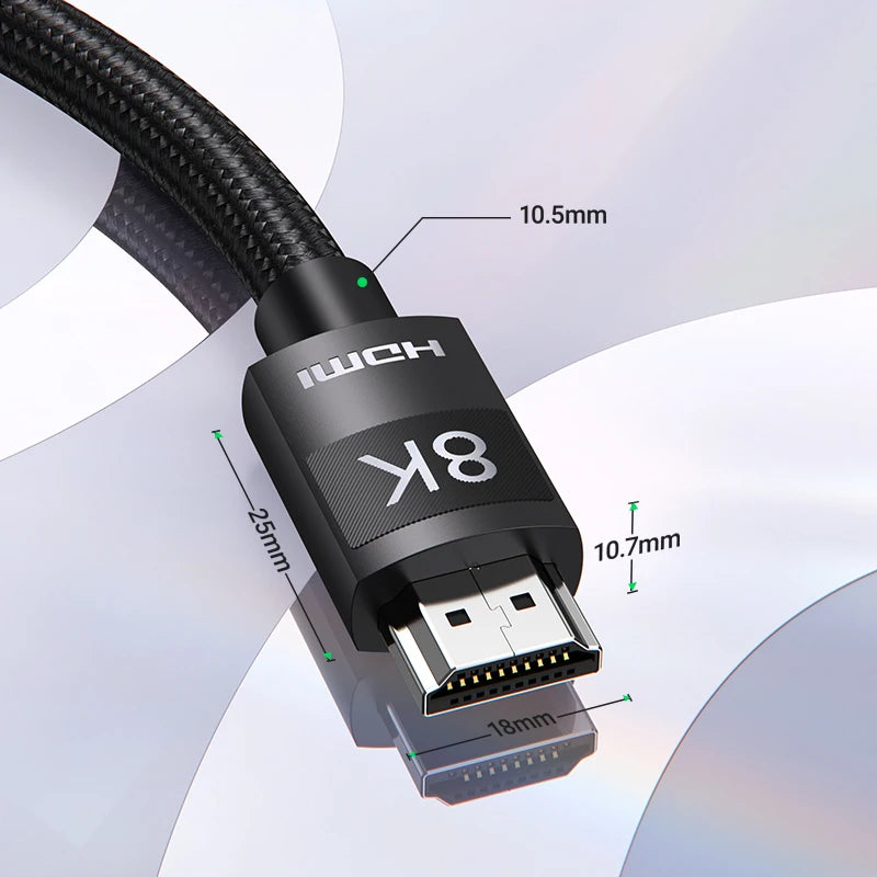 Ugreen HDMI 2.1 Cable Ultra High-speed 8K/60Hz 4K/120Hz for Xiaomi Mi Box PS5 HDMI Splitter Cable HDMI Dolby Vision 48Gbps HDMI