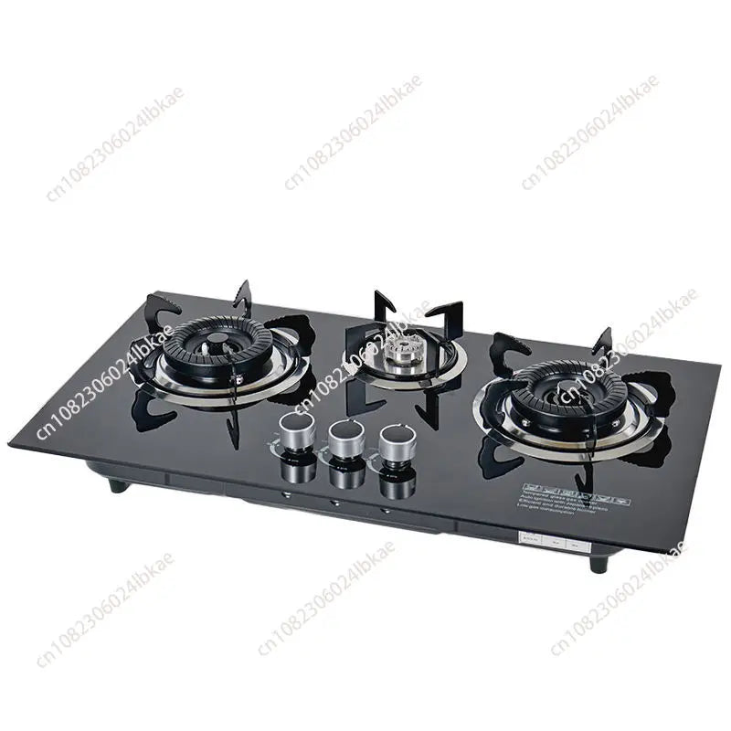 Kitchen Appliance Built-in Cooktops Tempered Glass Top  3 Burner Gas Stove