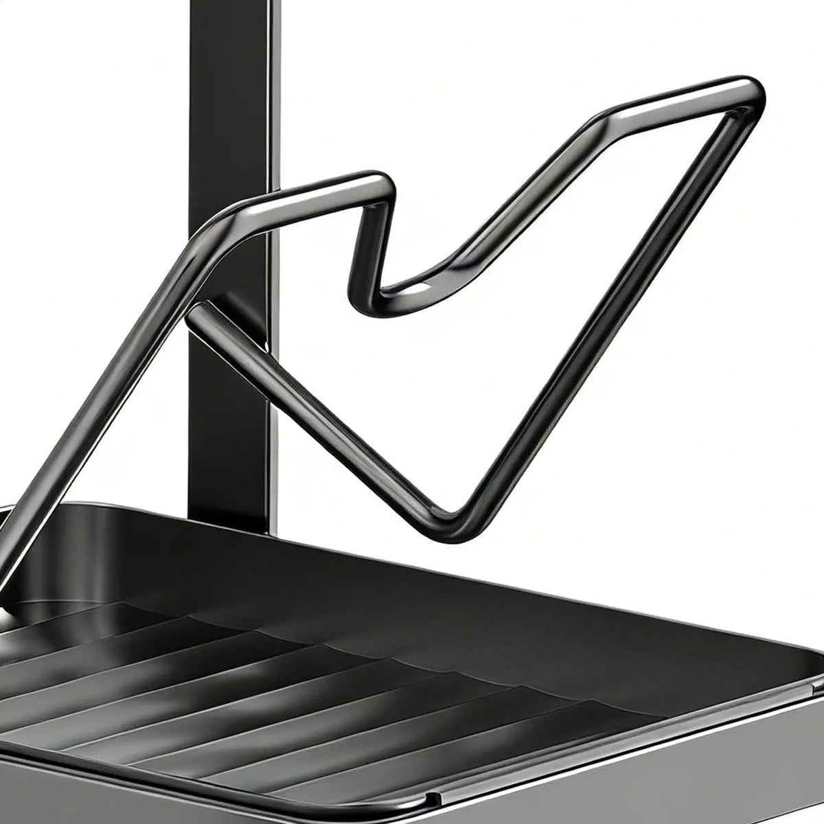 Kitchen Pot Lid Rack No Drill Pot Lid Organizer Kitchen Space Saving Countertop Organizer Rack with Drainage Tray  Storage Rack