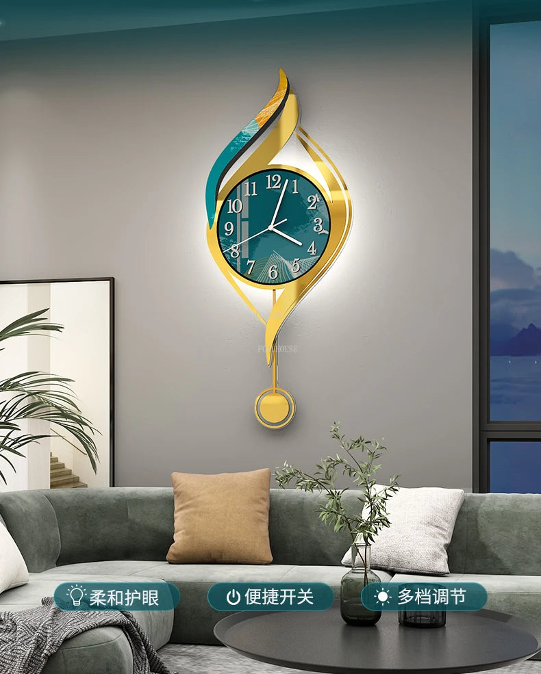 Creative Light Luxury Metal Wall Clocks Living Room Wall Clock Minimalist Modern High-end Wall Watch Nordic New Home Decoration