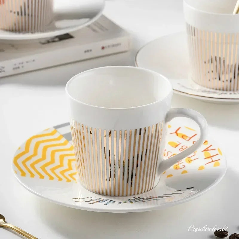 New Dynamic Mirror Reflection Cup Mug 250~300ml Home Drinkware Creative Ceramic Anamorphic Cup Coffee Tea Set Interesting Gift