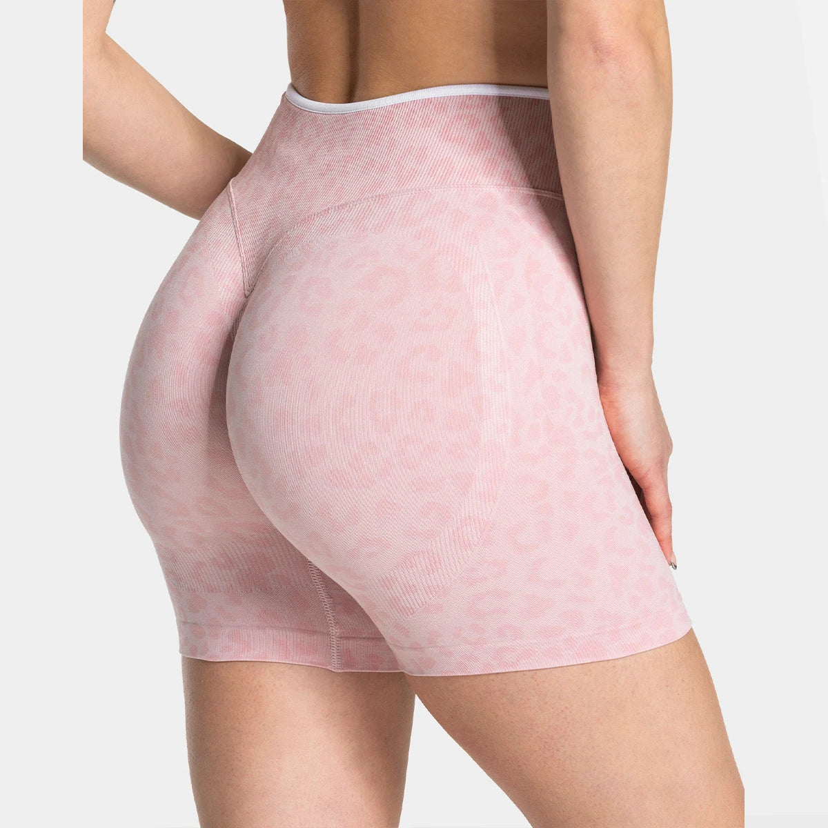 Women's Yoga Shorts Leopard Zebra Print High Waist Athletic Gym Workout Running Shorts