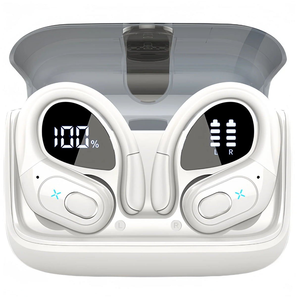 Bluetooth 6.0 Headphones HD65 Wireless Earbuds 75hrs Sport Bluetooth Earphone with Noise Cancelling Mic IPX7 Waterproof Headsets