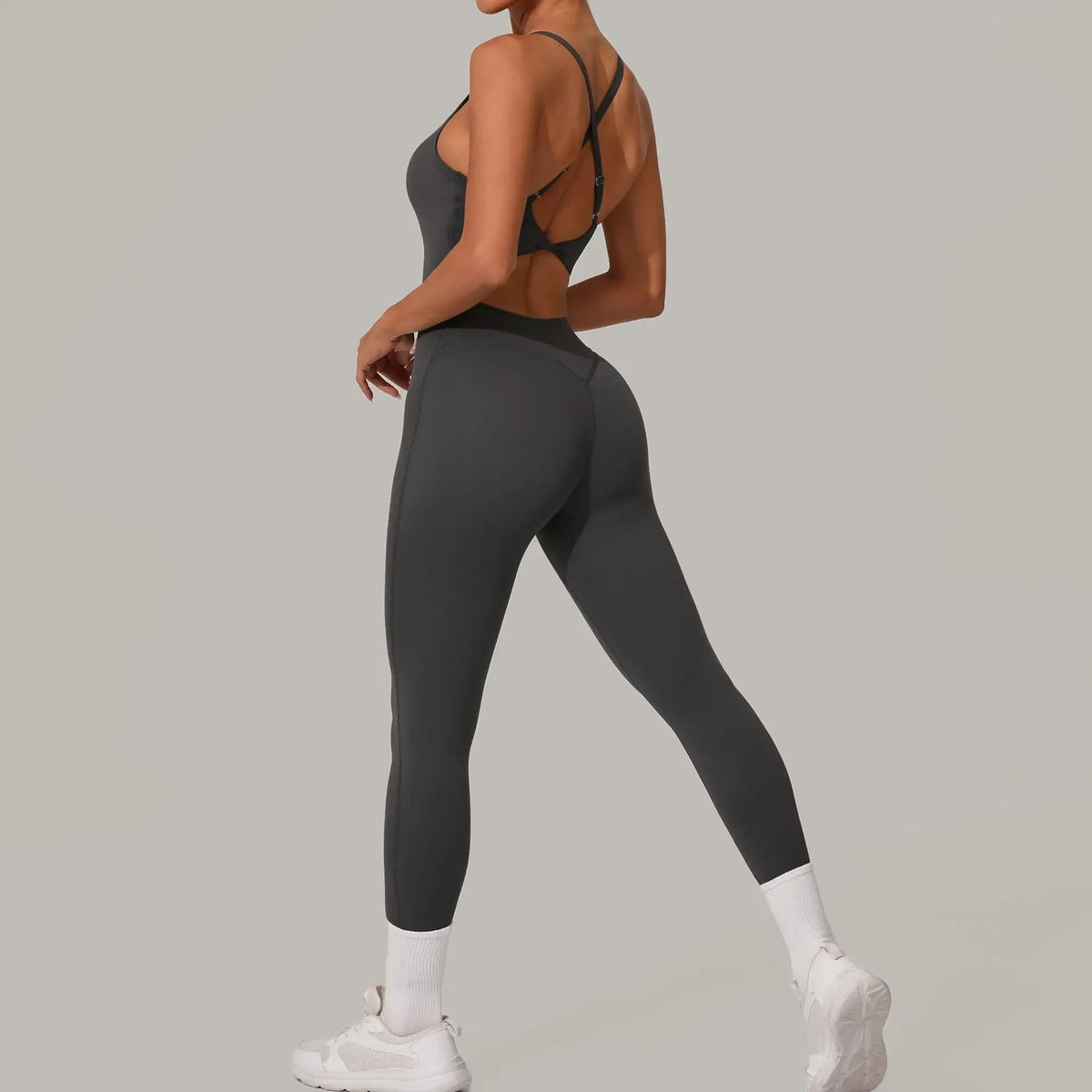 Wholesale Gym Clothes Woman Yoga Set Padding Women's Gym Jumpsuit Activewear Sportswear Push Up Fitness Sports Overalls Purple