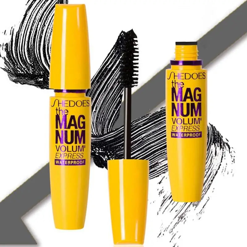 4D Black Mascara Thickening,Lengthening,Curling,Waterproof Liquid Fiber Mascara Long-Lasting Natural Eyelash Enhance Cosmetics