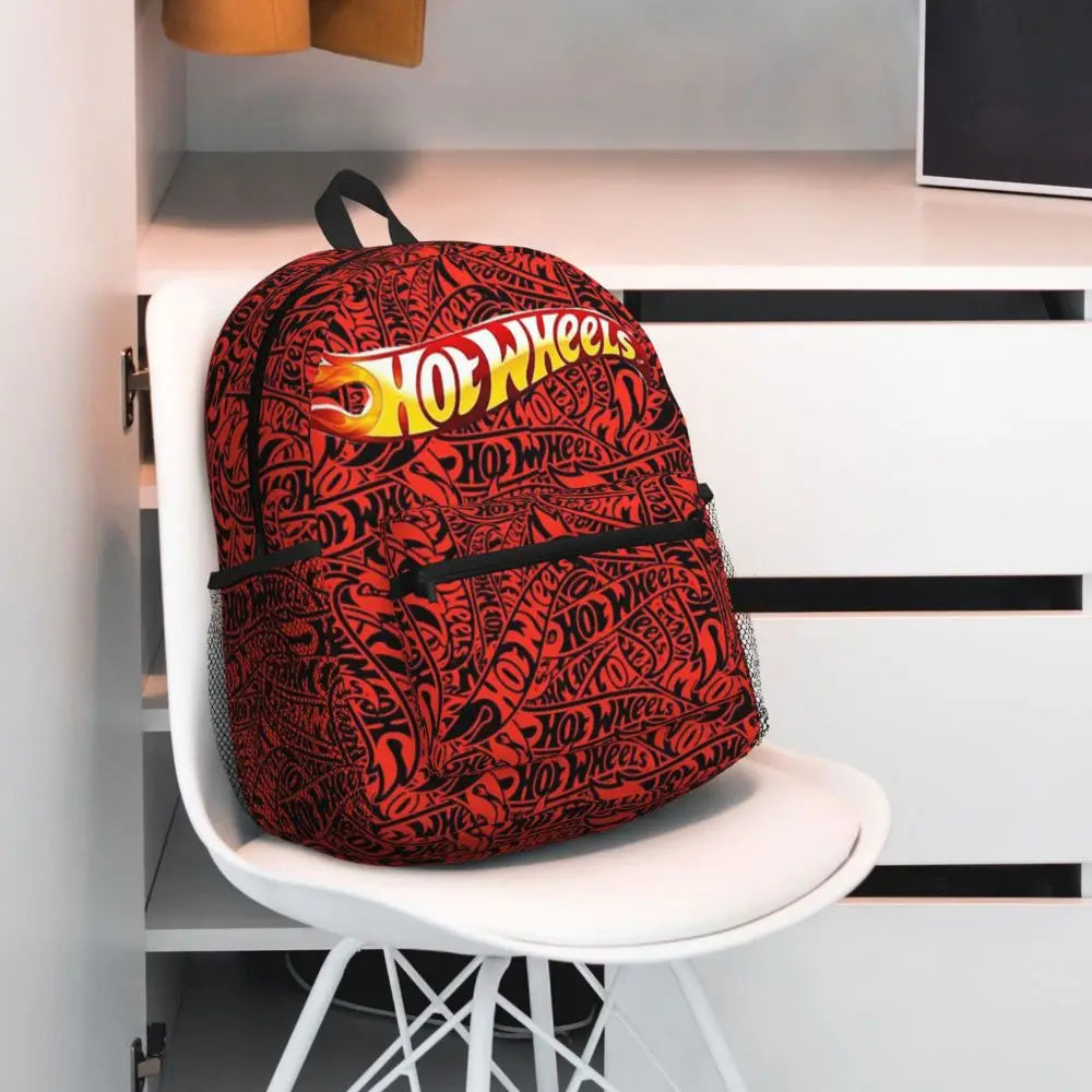 Hot Wheels Race Student Backpack School Bag Hiking Travel Daypack for Men Women Bookbag Shoulder Bags