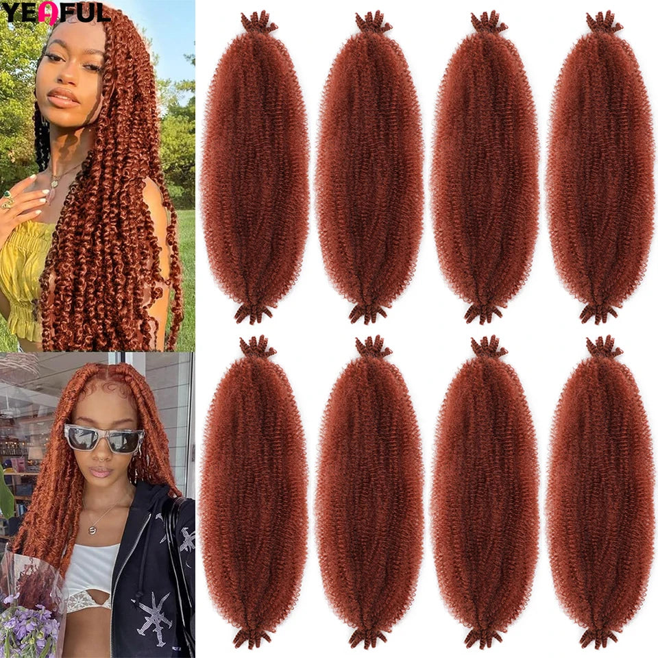 1-8 Packs Ombre Marley Twist Braiding Hair Twisted UP Kinky Twist Hair Springy Afro Twist Hair Marley Hair Extensions For Twists