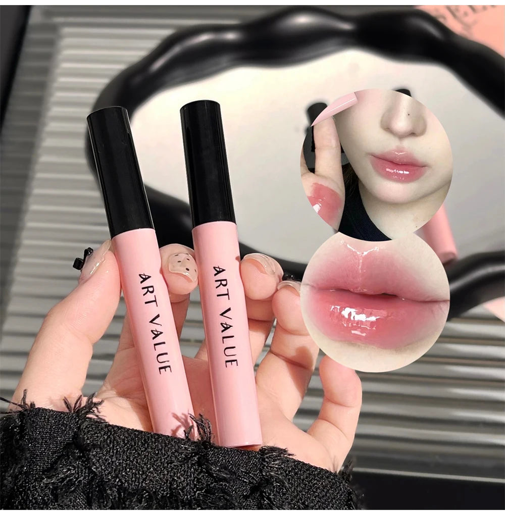 Art Value Black Pink Love Letter Lip Makeup Set Whitening Long-lasting Lip Mud Mirror Lip Glaze Gift Lip Glaze Set