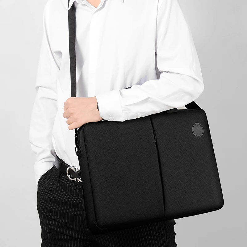 1pc Men's Business Commuter Laptop Bag 15.6-inch Lightweight Men's Laptop Briefcase Men's Commuter Shoulder Bag
