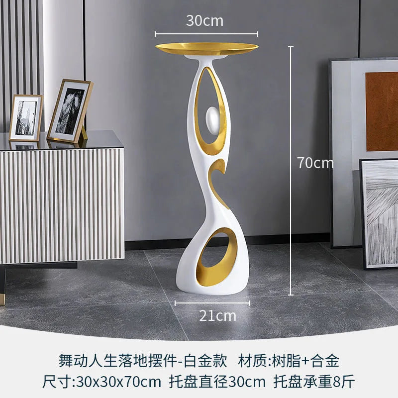 Home Art Decor,Light Luxury, Creative Living Room, TV Cabinet, Floor Decorative, Resin Abstract Sculpture, Housewarming Gift