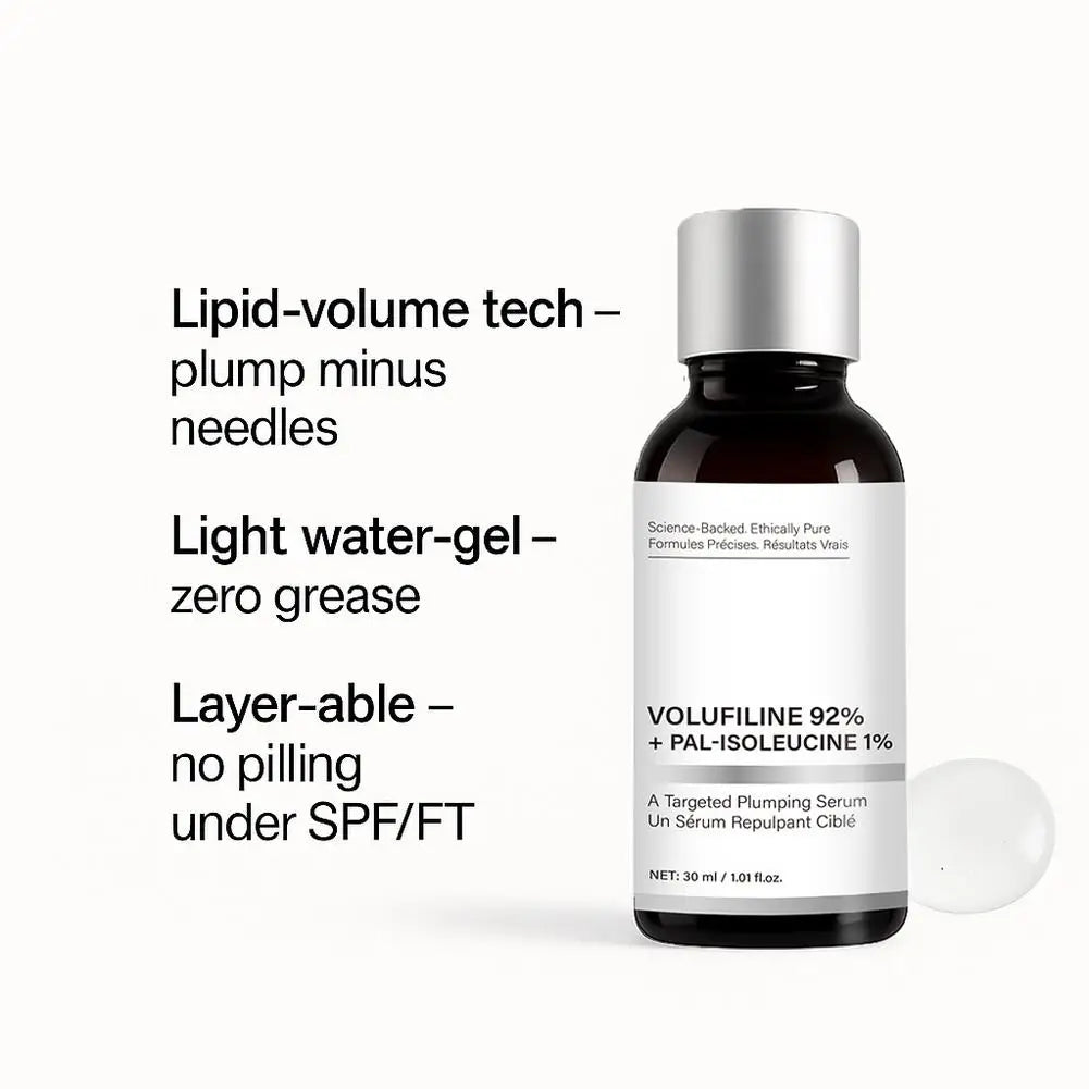 1/2PCS Volufiline Serum, Volufiline 92% + Pal-Isoleucine 1% Plumping Serum with Niacinamide Skin Radiance Boosting Facial Care