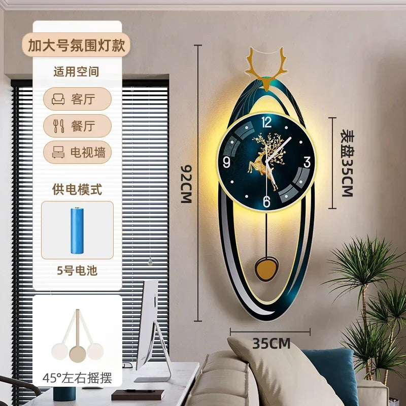 Aesthetic Bathroom Wall Watch Metal Art Bedrooms Korean Luxury Digital Clock Wall Modern Relogio De Parede Room Decorations