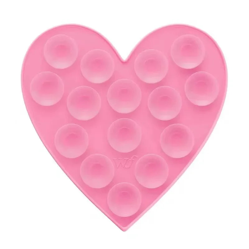 Wildflower Strawberry star Pink Love Heart Silicone Suction Multifunctional Suction Cup Stand Anti-Slip wf Mount Back Sticker﻿﻿