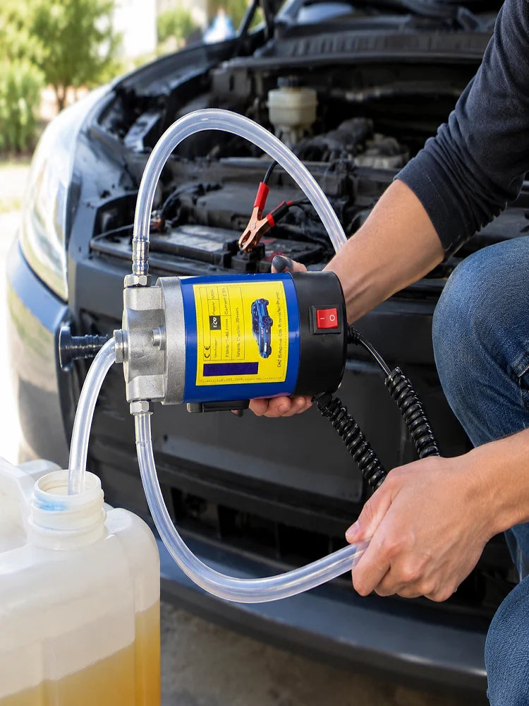 Portable Oil Transfer Pump 1-4L/min 12V Extractor Fluid Suction Electric Change Fuel Pump Siphon Tool for Car Motorcycles Boats