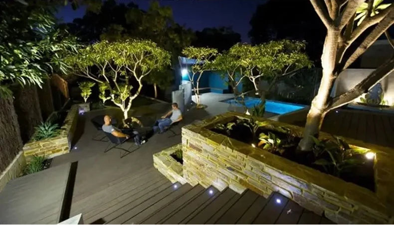 4 Pcs 8LED Solar Power Disk Light Outdoor Garden Solar Underground Light Deck Light Spotlight Buried Solar Led Lamp