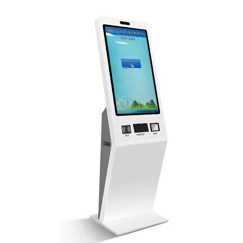 32-Inch Touch Screen Restaurant Self-Service Ordering & Checkout Kiosk with Floor-Standing Design for Indoor Use