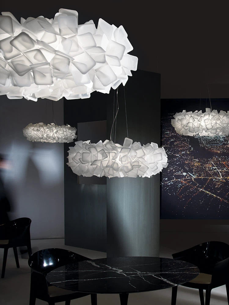 Nordic flower Petal Ceiling Chandelier Mama Non Mama Suspension lamp for Living Room Bedroom Restaurant art colorful cloud lamp
