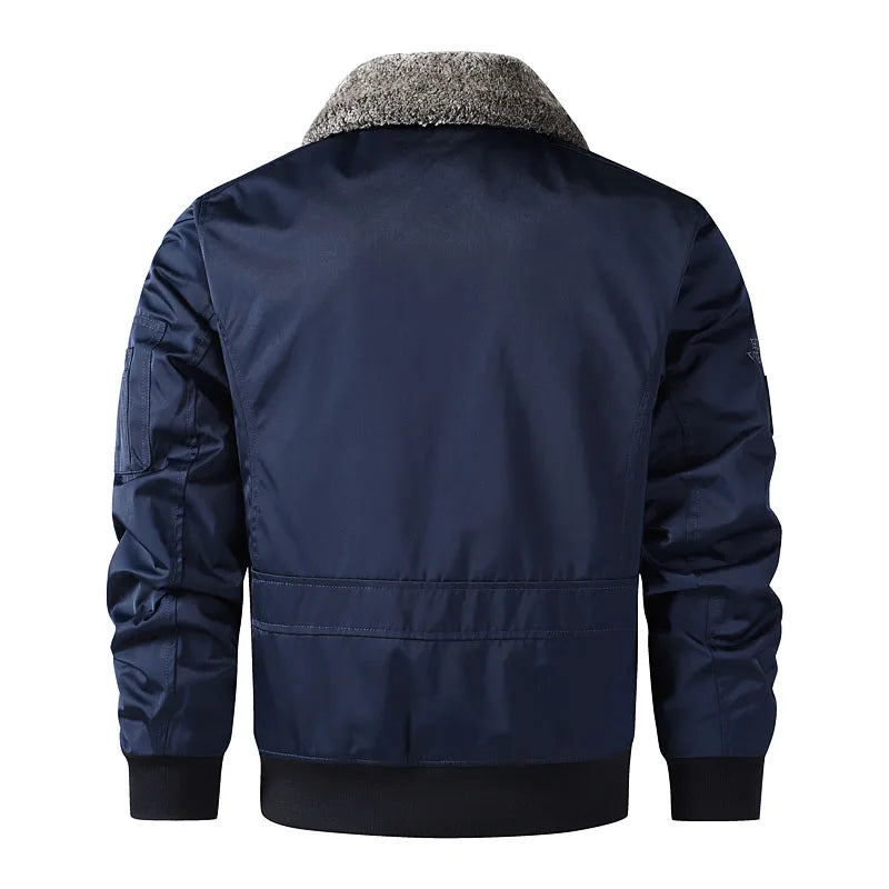 Military Air Force Flight  Bomber Jacket Men Fashion Aviator fur colloar Jacket New In Outerwears Autumn winter Jackets For Men