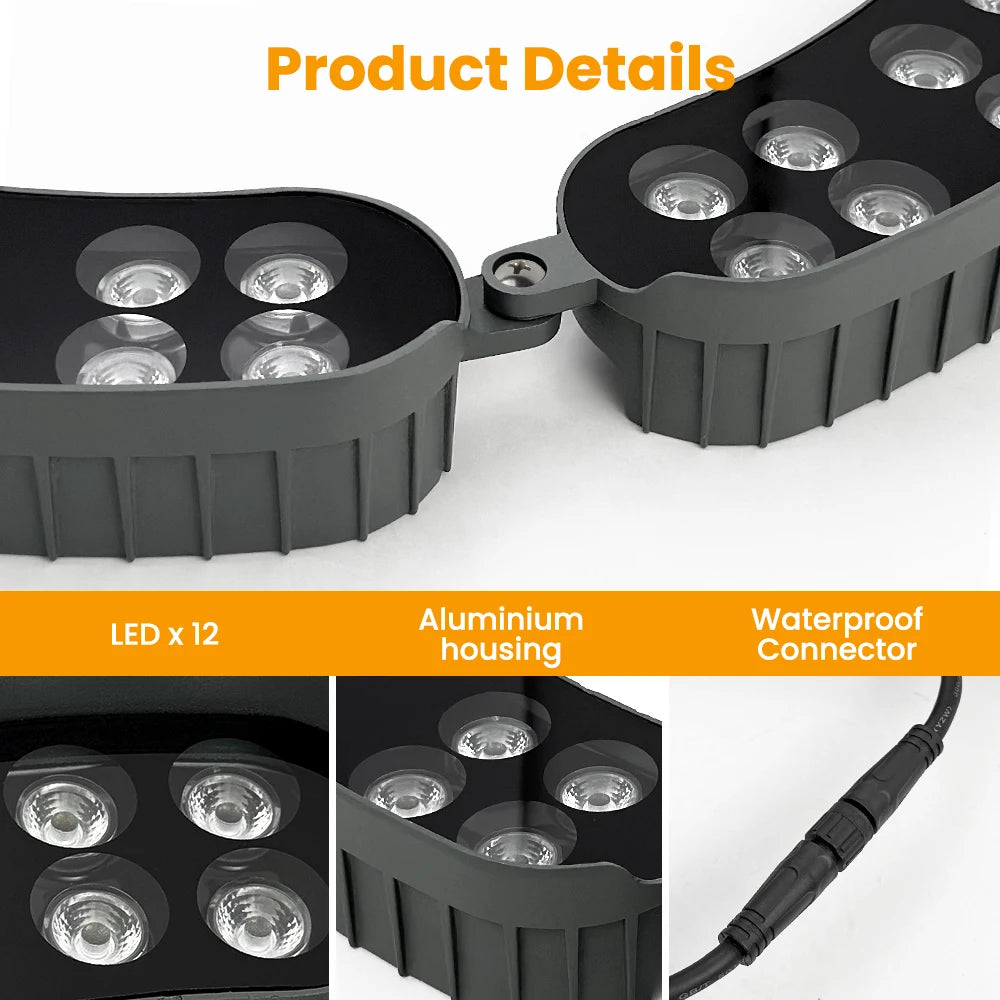 1-6Pcs Outdoor LED Tree Hugging Lamp 220V IP65 Waterproof Warm Light Garden Park Courtyard Decor Lamp Circular Tree Spotlight