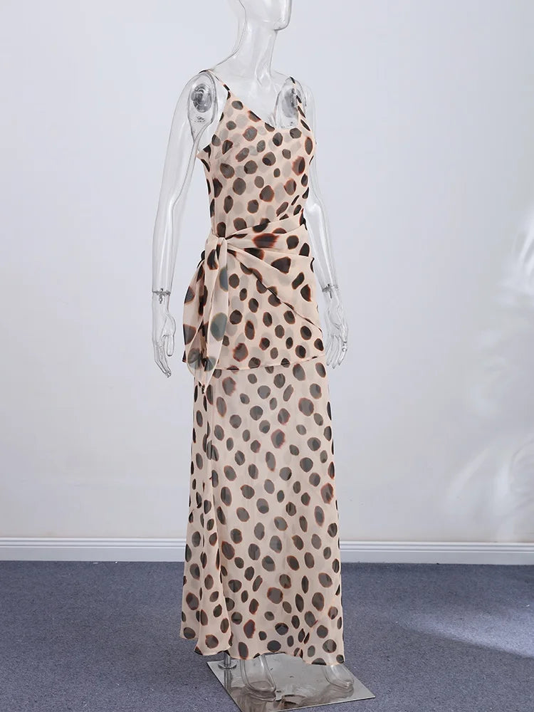 Sexy Sling Women's Maxi Dress V-neck Backless Floral Print Sleeveless Long Skirt 2026 NEW Summer Beach Vacation Party Vestido
