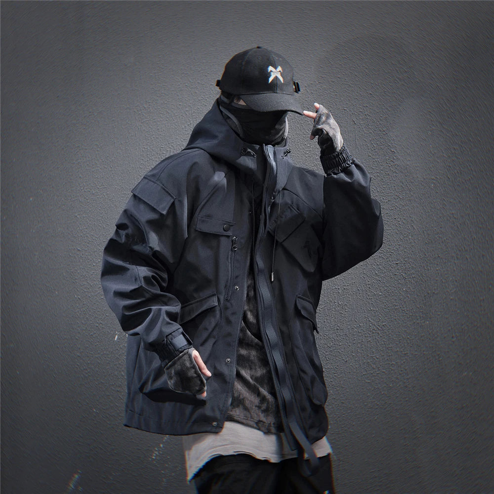 11 BYBB'S DARK 2025 Tactical Jackets Hooded Windbreaker Mens Cargo Function Jacket Fashion Coats Outwear Techwear Streetwear  ﻿