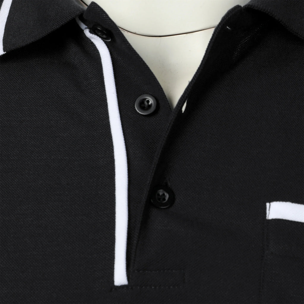 Fashionable men's casual solid-color short-sleeved top, men's lapel short-sleeved T-shirt, casual and fashionable solid-color sh
