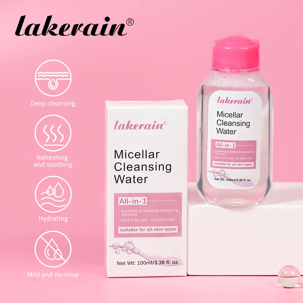 Micellar Cleansing Makeup Remover Mild Formula without Leaving Any Residue Micellar Technology Absorbs Impurities Extra Hydrating Efficient Makeup Remover
