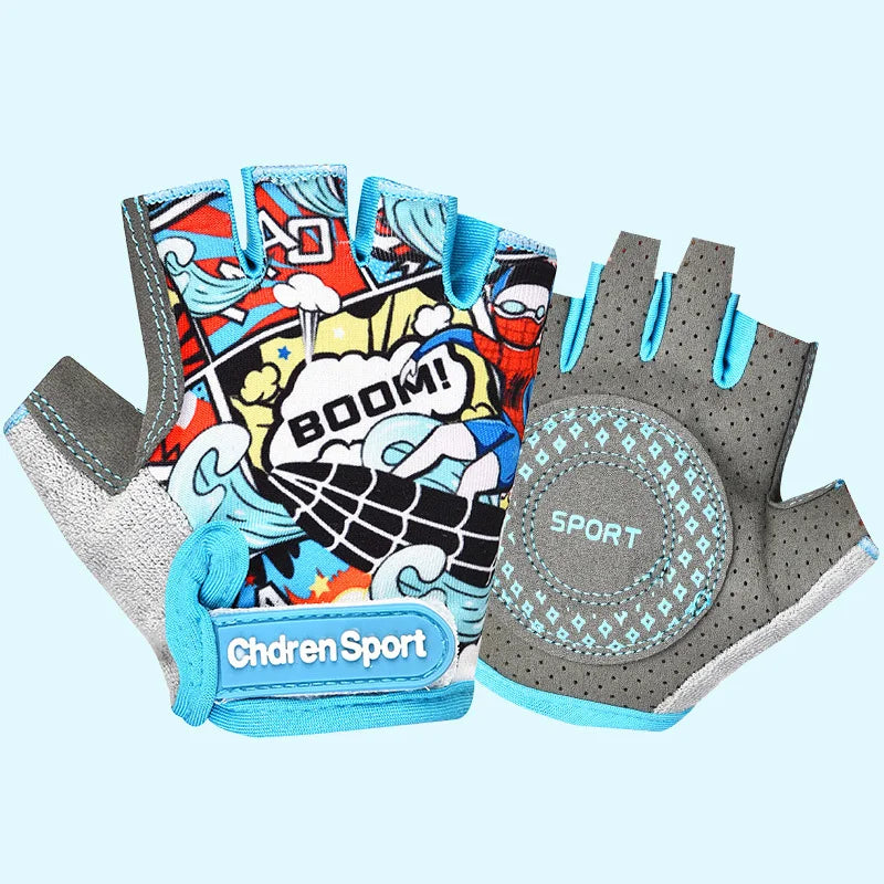 Summer Children's Gloves Sports Bicycle Boy Girl Cycling Anti-Wear Kids Roller Skating Training Exercise Protection Gloves