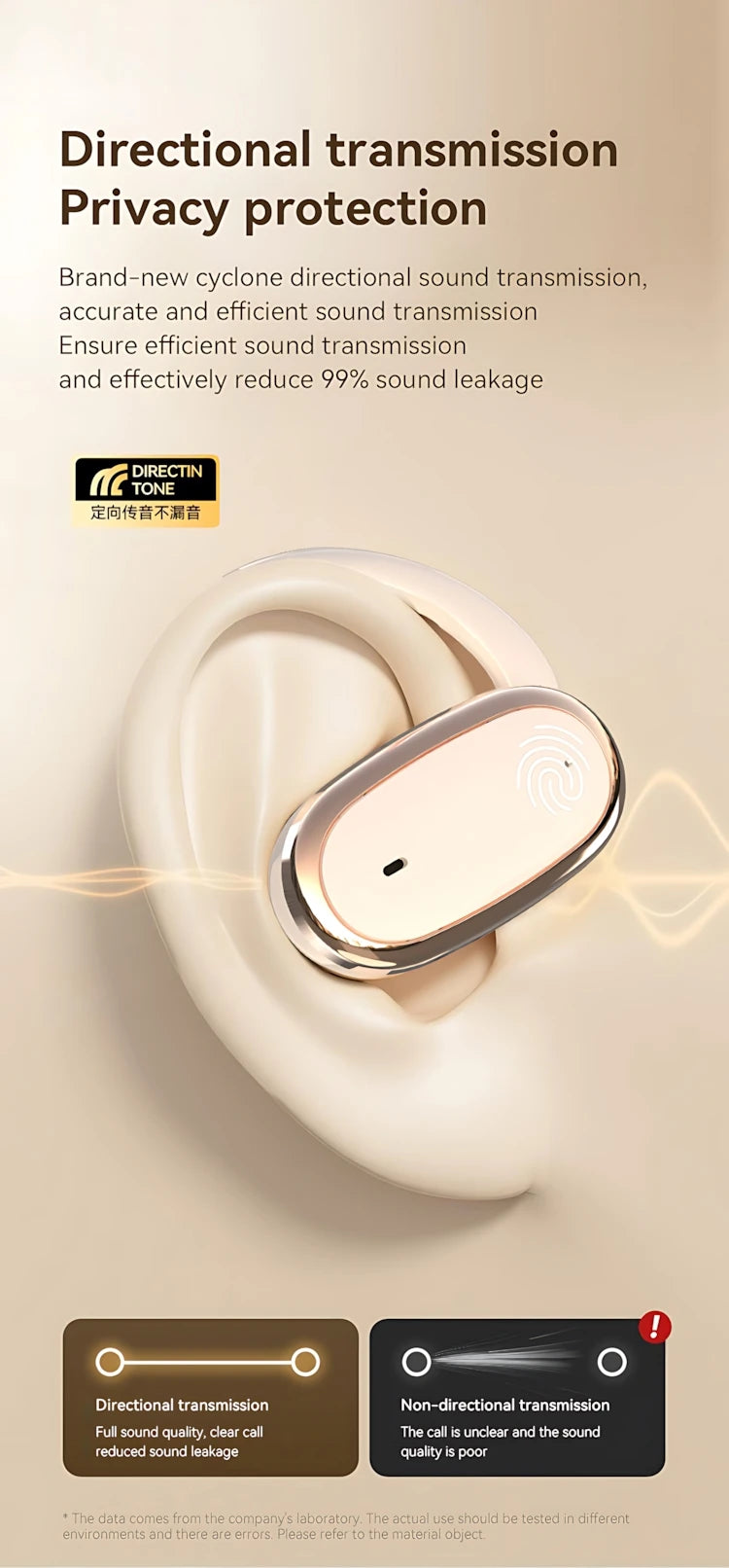 Bluetooth 5.4 Wireless Headphone Open Ear OWS Earphone Smart Touch Headset With Mic Waterproof Hifi Stereo Sound Wireless Earbud