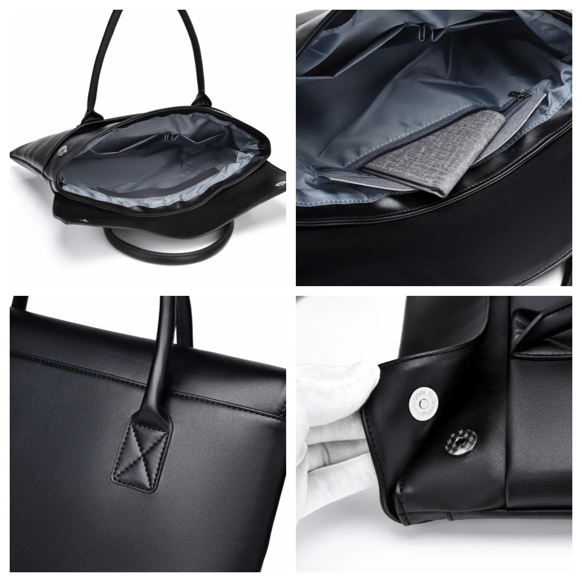 14-inch Laptop Bag Unisex Lightweight Business Commuter Computer Bag Water-Resistant PU Women's Briefcase Essential Holiday Gift