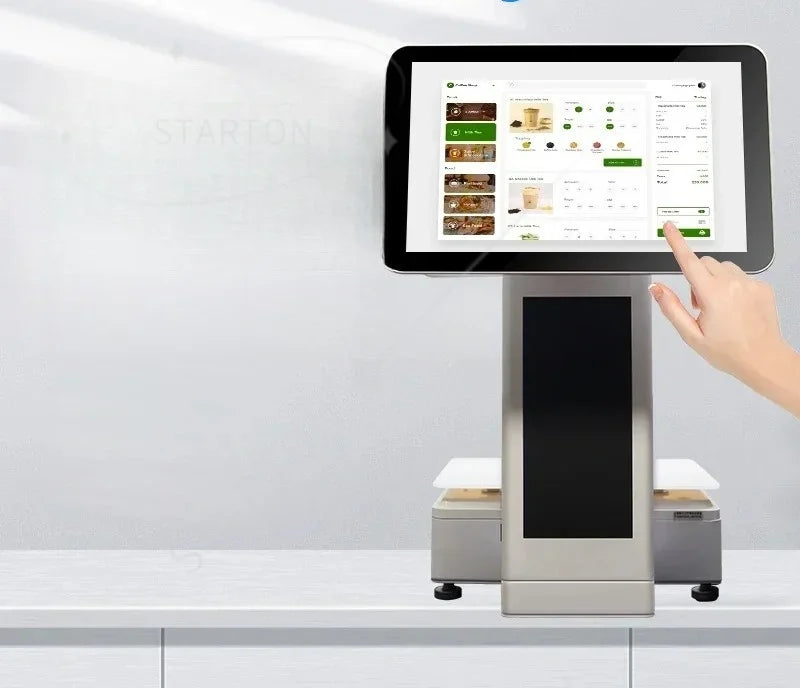 Sides Pos Machine All In One Desktop Cash Register Pos Machine For Sale Pos Systems Machines 15.6 Inch Smart Dual