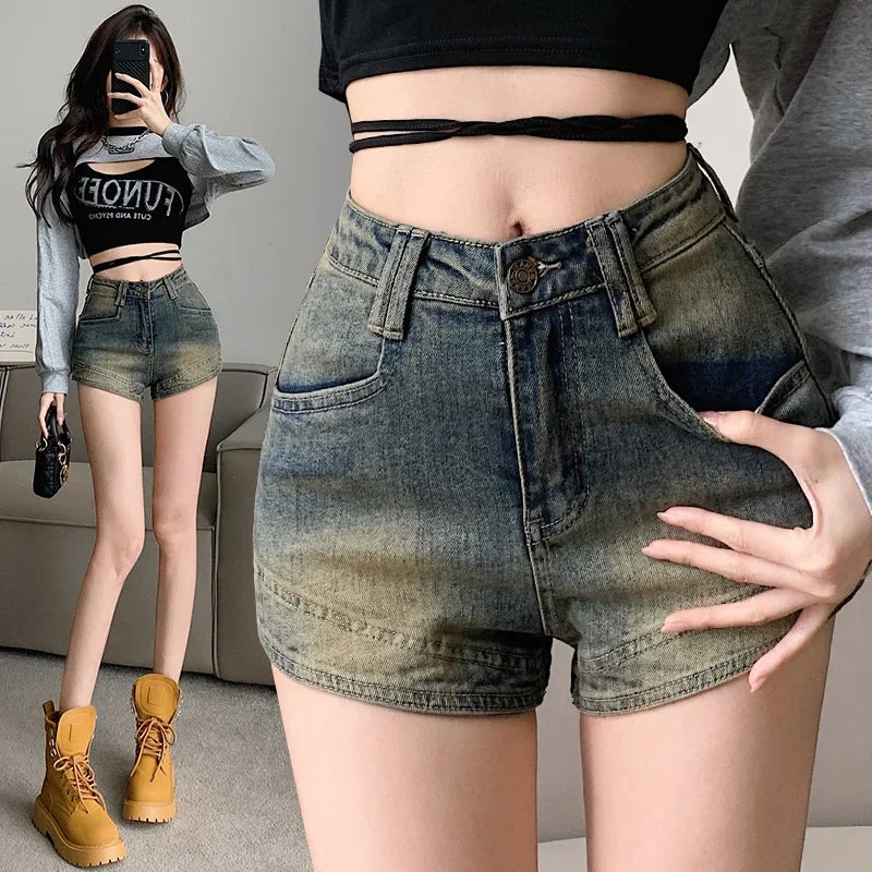 URBANCREW Vintage Y2K Denim Shorts — Streetwear Fit
