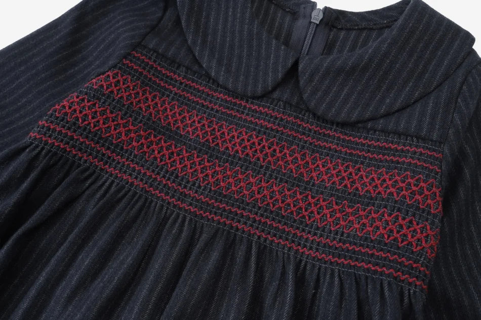 (Ship out in 1 day) AS AW26 ISRAEL Pinstripe Windsor Collection with knitting children clothes shirt