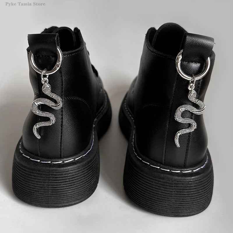 2pcs Shoes Accessories Skull Hand Metal Snake Boots Shoe Hoes Buckles Heel Decoration Pendant Women Party Cool Fashion Jewelry