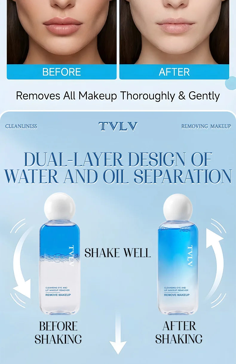 TVLV Gentle Makeup Remover, Refreshing and Gentle in Its Removal, Without Causing Tension, Effectively Cleansing The Makeup.