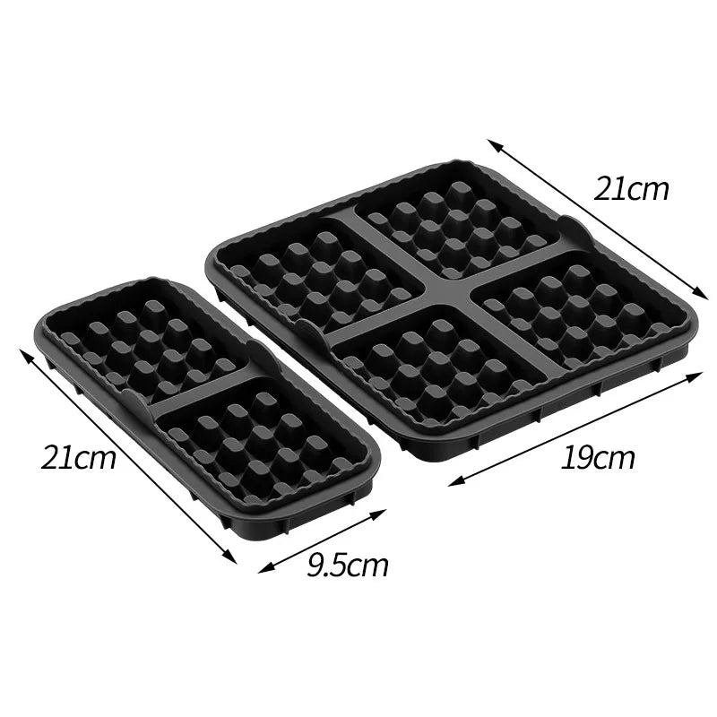 Square Waffle Maker Mold for Air Fryer, Non-Stick Baking Tray Compatible with 4-7QT,for Belgian Waffles,Pancakes,Dishwasher Safe