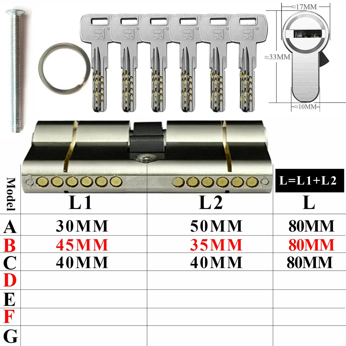 European standard high quality Cylinder door，11-pin anti-theft cylinder door  Entry door lock Cylinders for locks Entrance doors