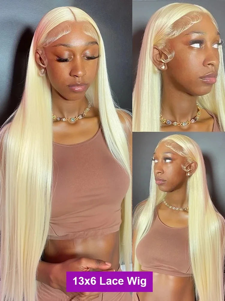 250 Density 30 40 Inch 613 Honey Blonde 13x4 Lace Front Human Hair Wigs Bone Straight 13x6 HD 13x6 Lace Frontal Human Hair