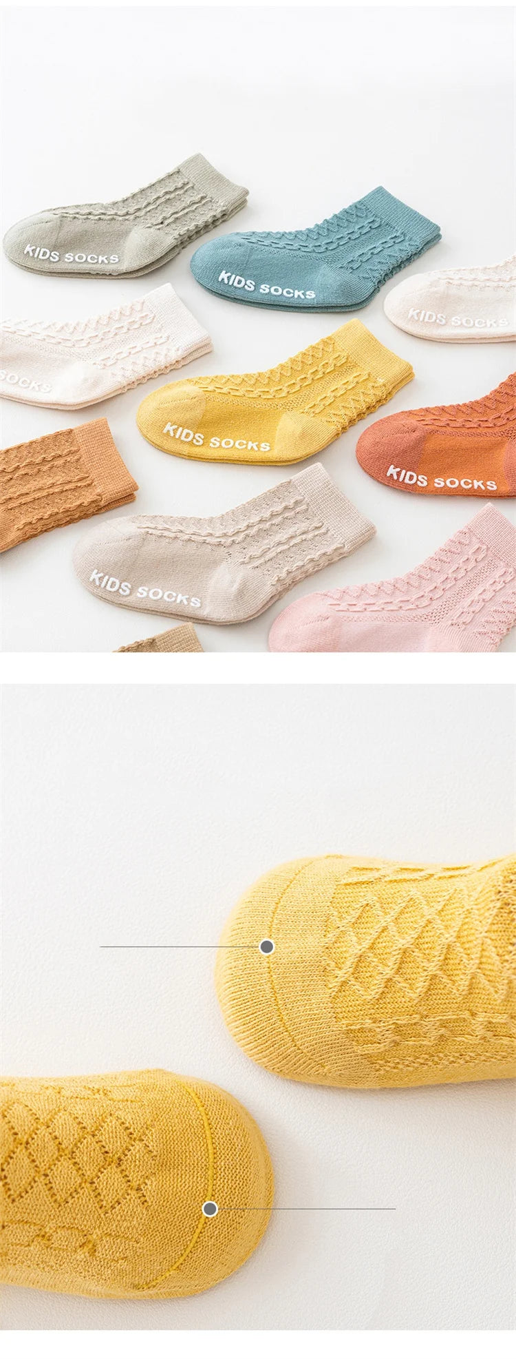 3Pairs/lot Children's Socks For Girls Boys Cotton Casual Kids Sock Spring Summer Baby Toddler Floor Home Sock Non-slip 1-5Years