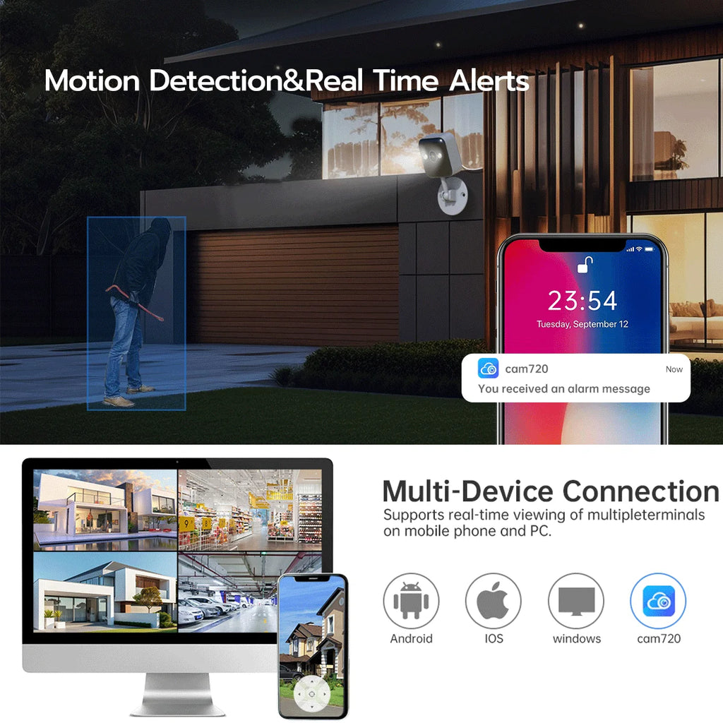 JOOAN 3MP Indoor Security WiFi IP Camera Moiton Detection Night Vision Smart Baby Monitor 24/7 Video Surveillance Camera